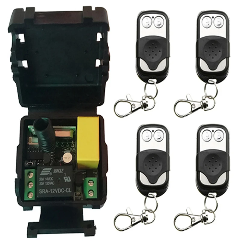 

AC220V 1CH 10A Radio Controller RF Wireless Push Remote Control Switch Transmitter+Receiver light /lamp/ window/Garage Doors