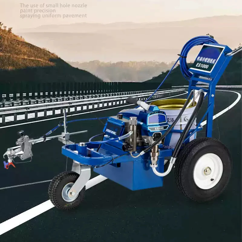 ES1000 Hand-Pushed Airless Cold Spray Road Marking Machine for Track/Court Marking and Parking Space Marking(Customized)