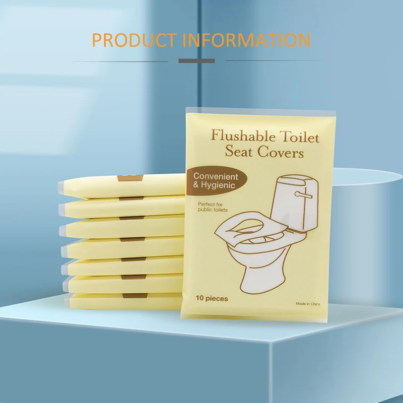 일회용 변기 시트 커버 휴대용 여행 캠핑 호텔 욕실 변기 매트 패드 생분해성 수용성 변기 커버 종이