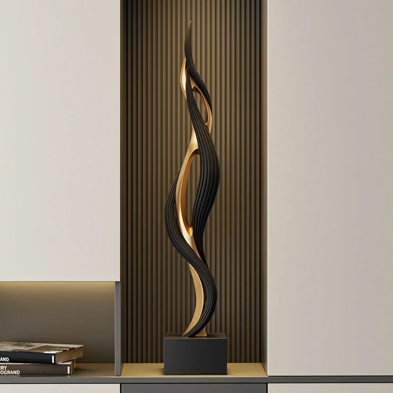Creative Feng Shui Sculpture Living Room Table Wine Rack Decoration Statue Resin Crafts Housewarming Gift Modern Home Decor
