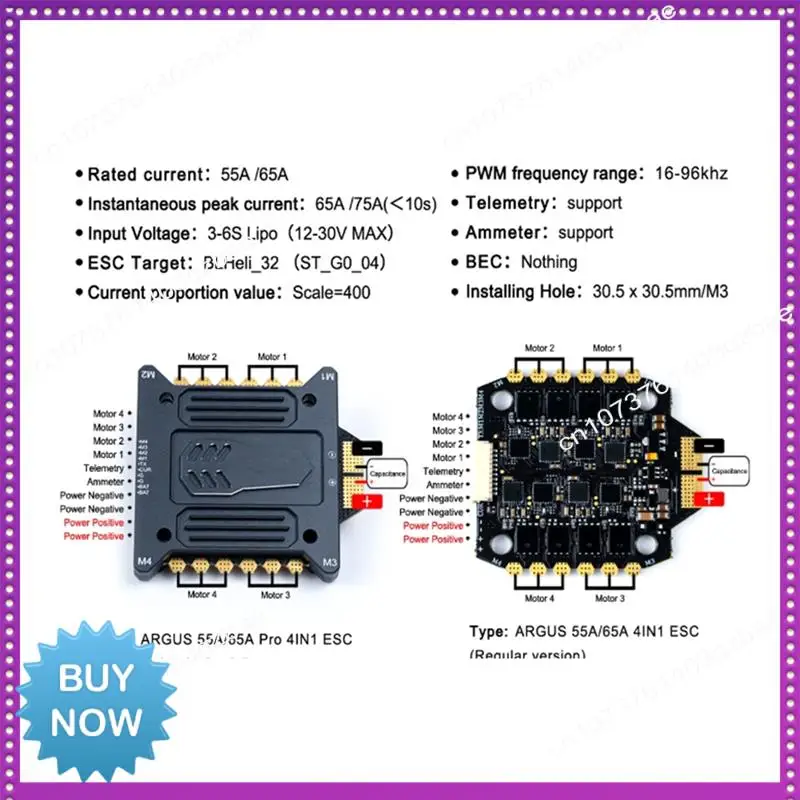 

Hot Ltem ARGUS ESC FPV Racing Freestyle Flight 3-6S 32Bit