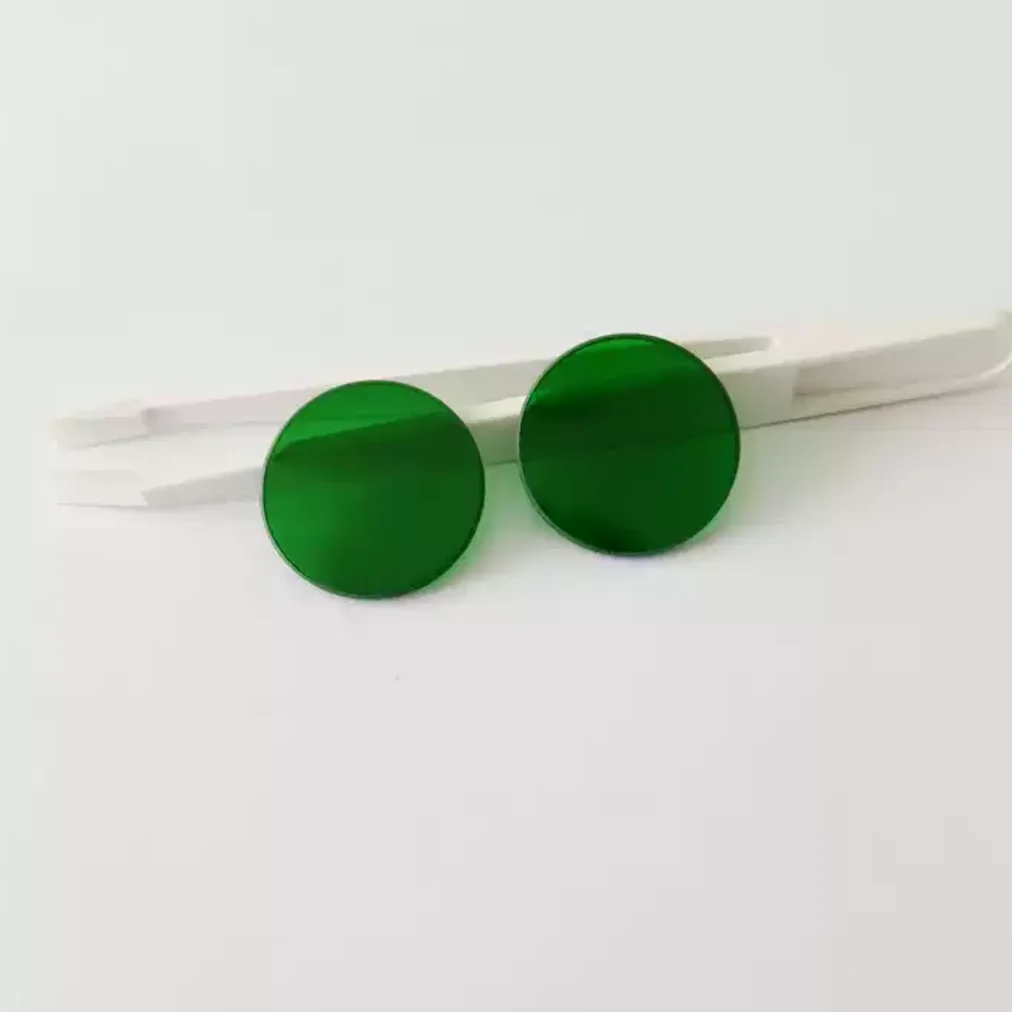 Green Bandpass Filter Optical Glass Lens 6 19 30 34 80mm for Industrial Camera Color Correct Red Highlight Green Photography VG8