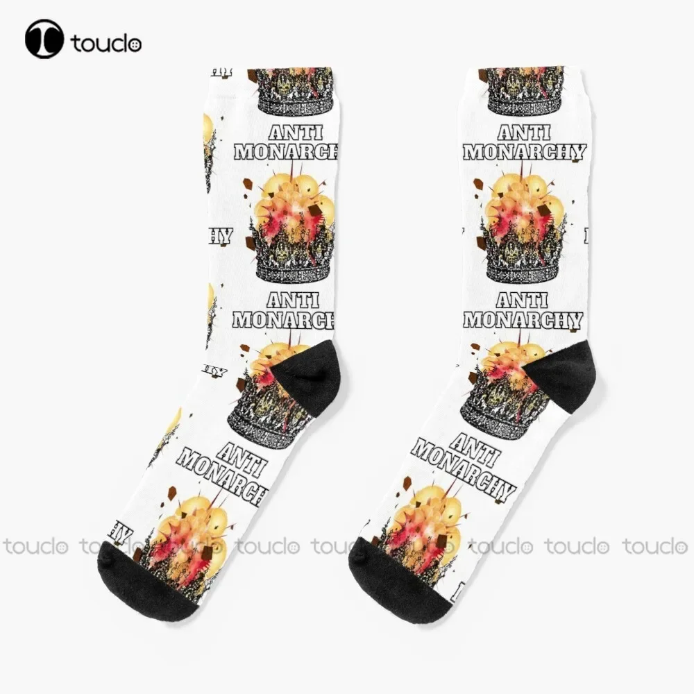 Anti Monarchy Anti Royalty Socks Fun Socks 360° Digital Print High Quality Cute Elegant Lovely Kawaii Cartoon Sweet Cotton Sock