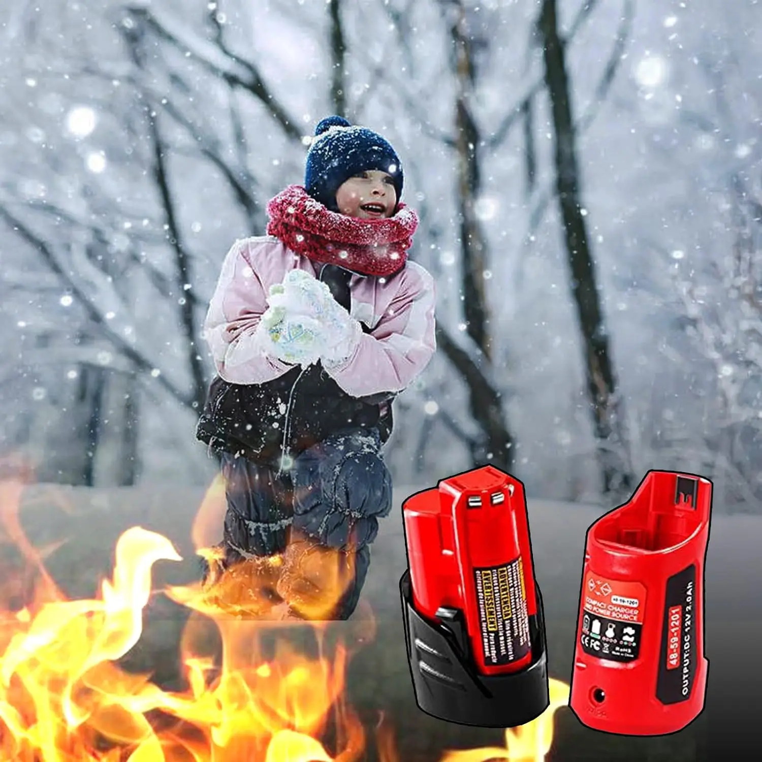 M12 Battery Adapter for Milwaukee with USB Port Power Tool Compatible with 12V Li-ion Battery