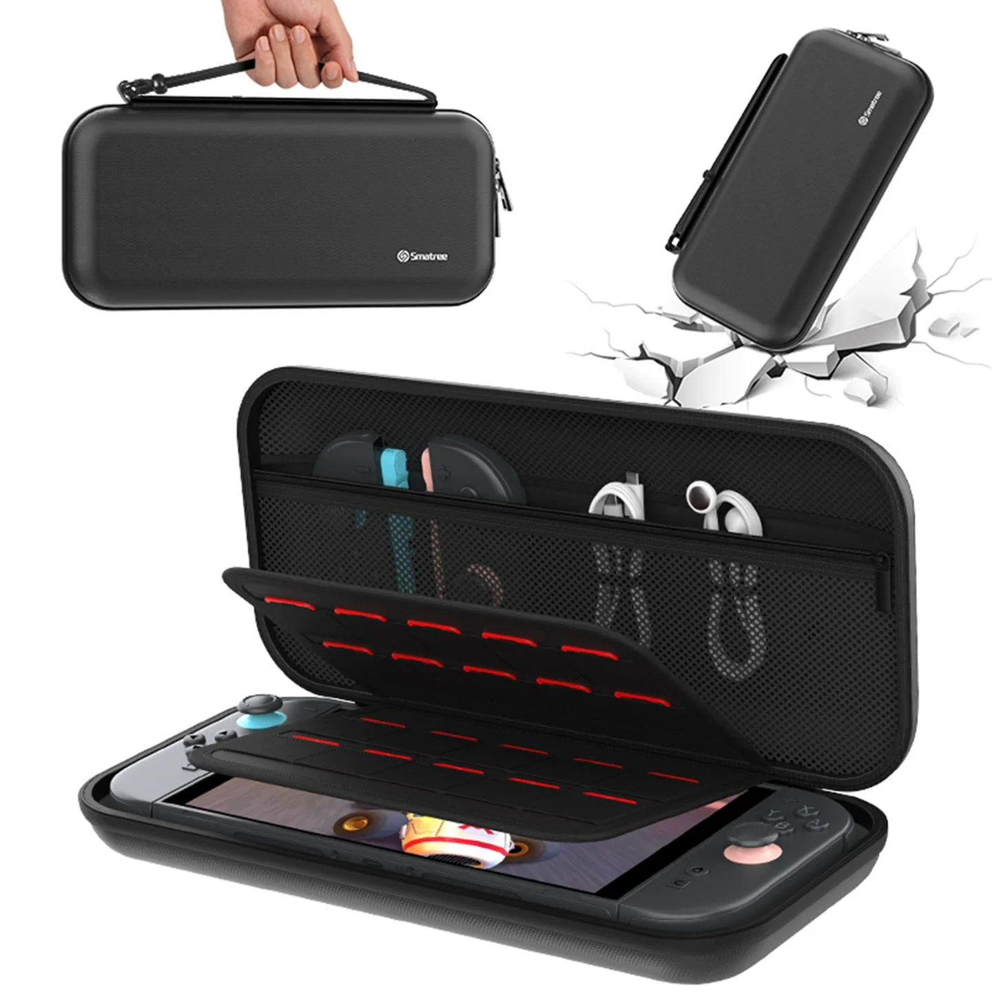 

Smatree Carrying Case, Compatible with Nintendo Switch 2 2025, Carrying Case with 30 Game Card Slots for Switch 2 Travel Bag