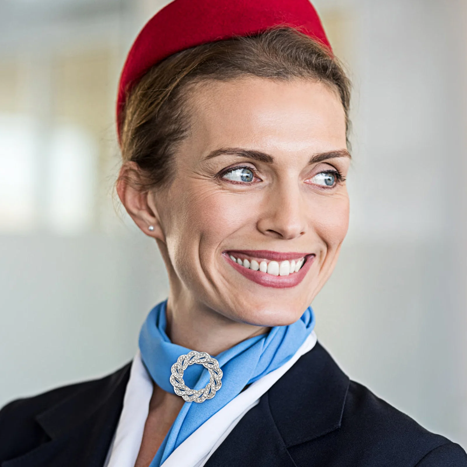 6 قطعة مقاطع وشاح القميص أنيقة معدنية حجر الراين دائرة مشبك لتي شيرت التعادل مشد للخصر الورك أنحل الملابس التبعي