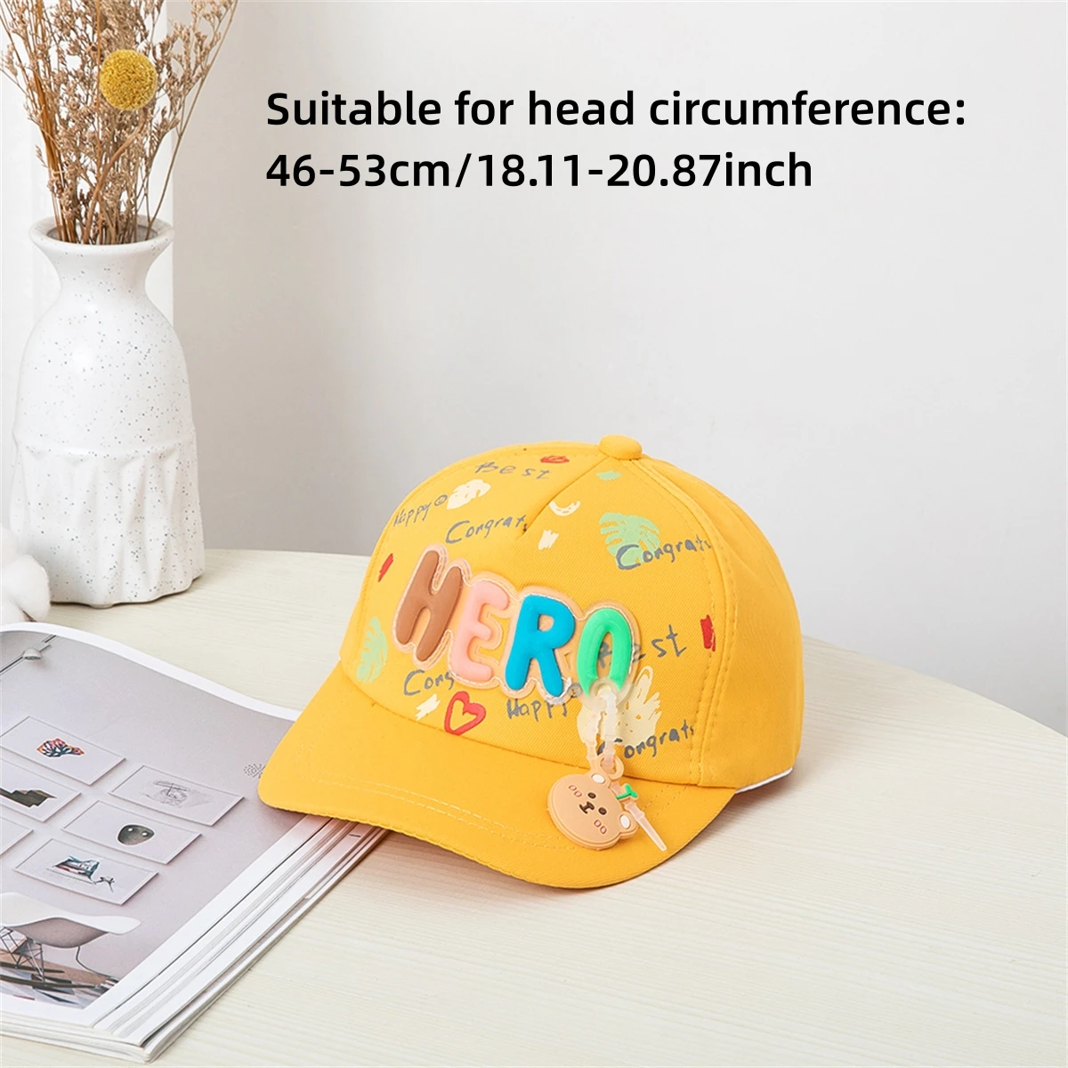 Kids baseball cap Boys Girls Sun hat Classic graffiti solid color three-dimensional fun pattern kids baseball cap fashion hat