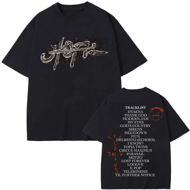 

Limited Cactus Jack UTOPIA Merch T-shirt Men Women Clothing Fashion Hip Hop T Shirts High Quality Cotton Short Sleeve T-shirts