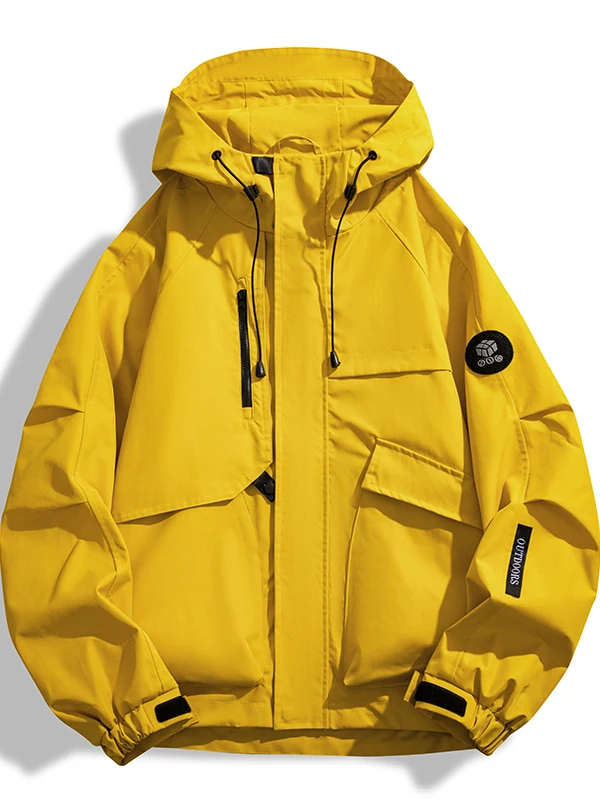 

ex Уличная водонепроницаемая ветровка Jaet, ветрозащитное пальто из полиэстера и нейлона Cosite Fiber, свободная посадка, длинная свевая молния, закрытая...