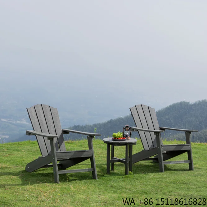 Outdoor Furniture Environmental Recycled Poly Lumber Folding Outdoor Patio Garden Adirondack Chairs