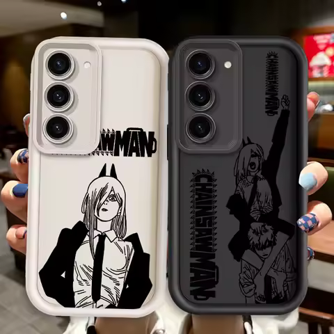 Chainsaw Man Art Popular Anime For Samsung Note 20 S24 S23 S22 S21 S20 Ultra Plus FE A25 A23 A22 A55 A35 5G Eye Ladder TPU