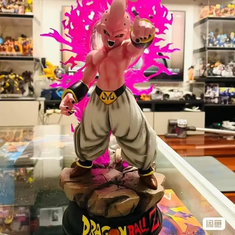 37 سنتيمتر أنيمي لعبة دراغون بول بو الشكل ماجين بو بو بولي كلوريد الفينيل عمل أرقام مصباح ليد تحصيل نموذج ماجينبو الاطفال هدية تمثال اللعب #3