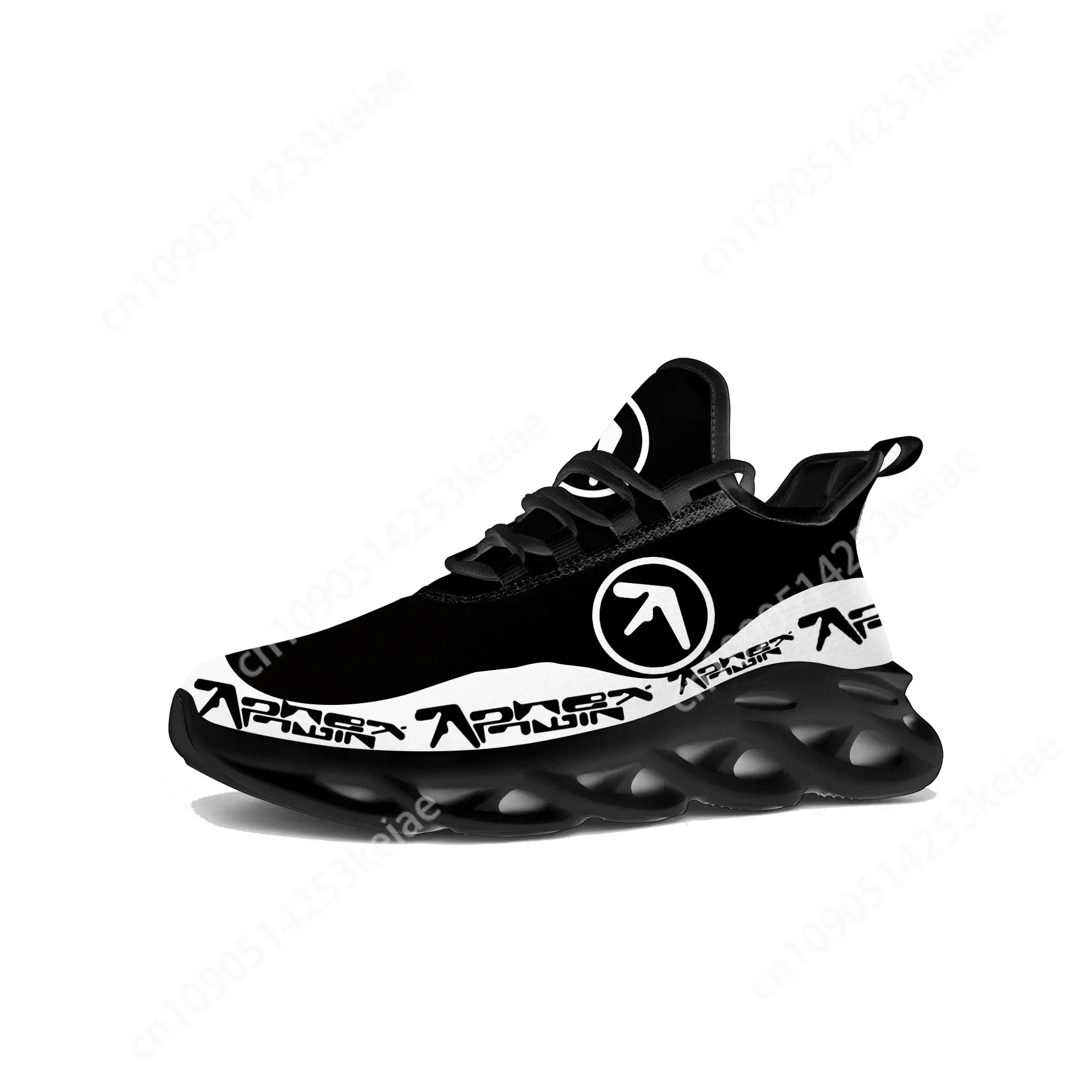 Aphex Twin Flats Sneakers Mens Womens Music DJ Mixer Sports Running Shoe Sneaker Lace Up Mesh Footwear Tailor-made Shoe Black