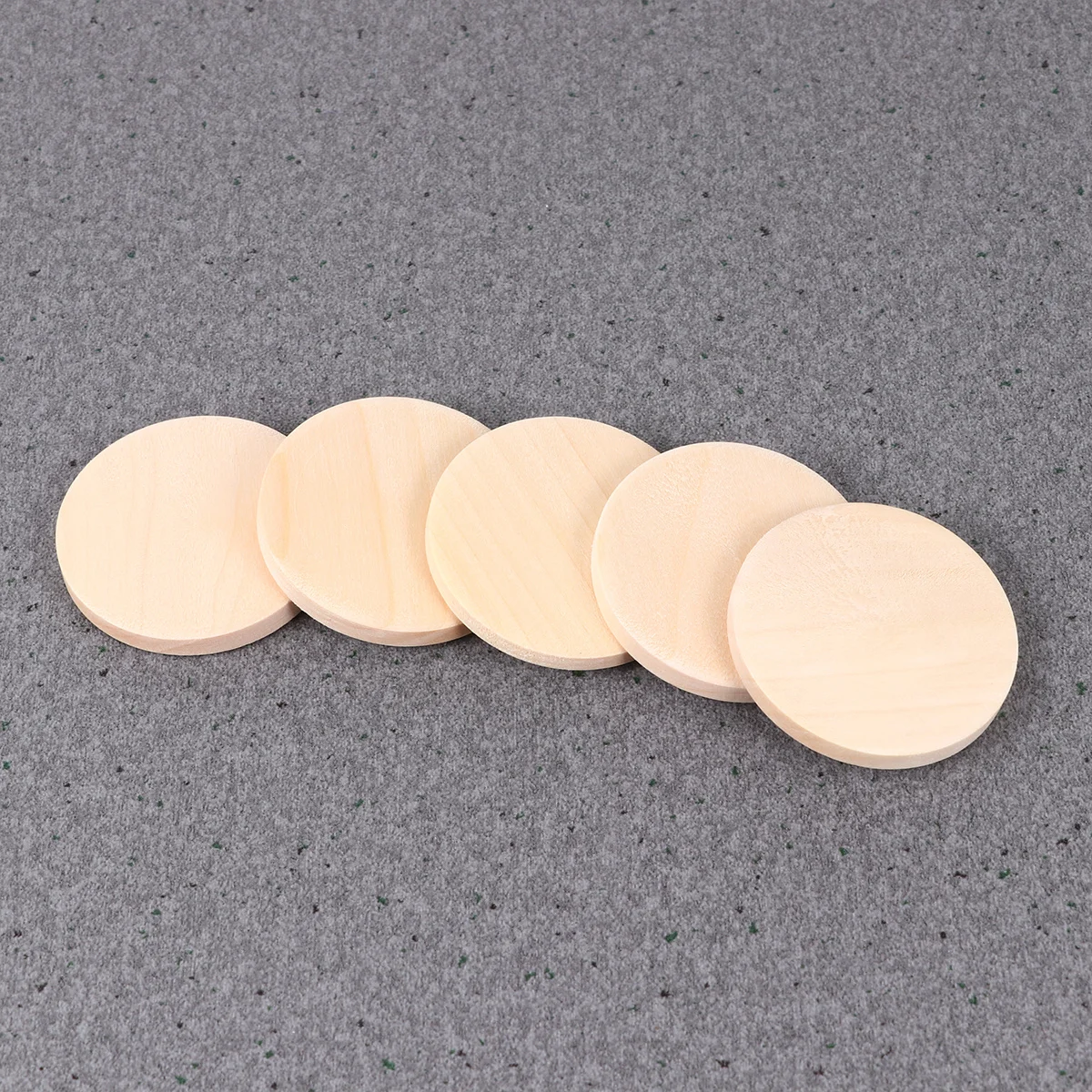 

50 pcs 40Mm Solid Discs 4Mm Thick Round Wood Pieces For Diy Craft Painting Coaster Sewing Accessory Decor Thicken Wood Blanks
