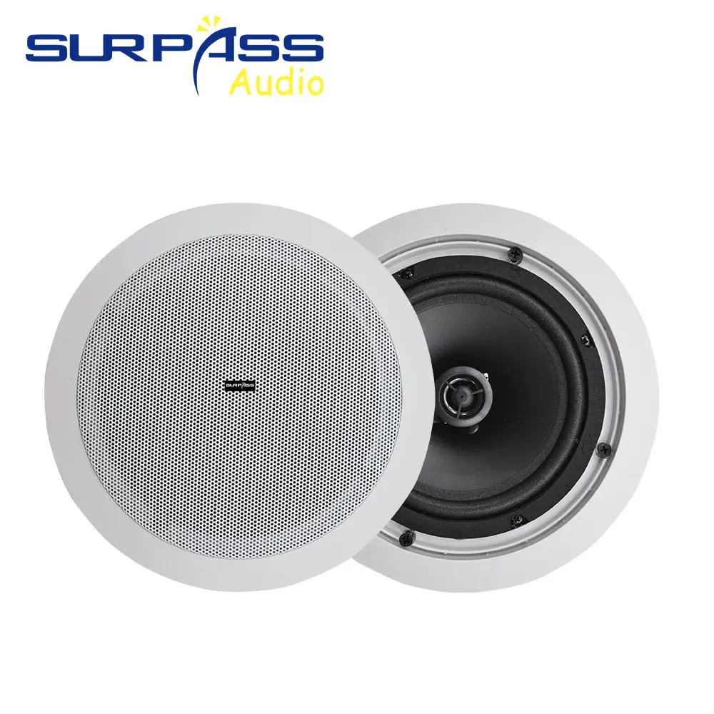 30W PA System Home Audio Coxial Passive Ceiling Speakers 6inch In Wall Speaker for Amplifier Music Floor Loudspeakers Subwoofer