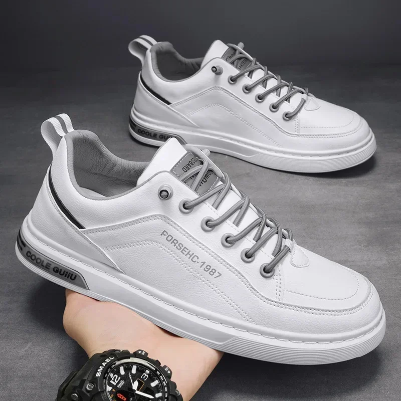 2024Men Casual Shoes Breathable White Sneakers Fashion Driving Walking Tennis Shoes for Male Skate FlatsSneakers for Men 1987