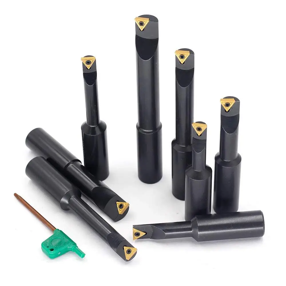 Indexable Boring Bars ชุด 3/4 "Shank 8 ชิ้น 90 องศาก้านคาร์ไบด์แทรก 4 TCMT21.51High-คุณภาพเหล็กบาร์