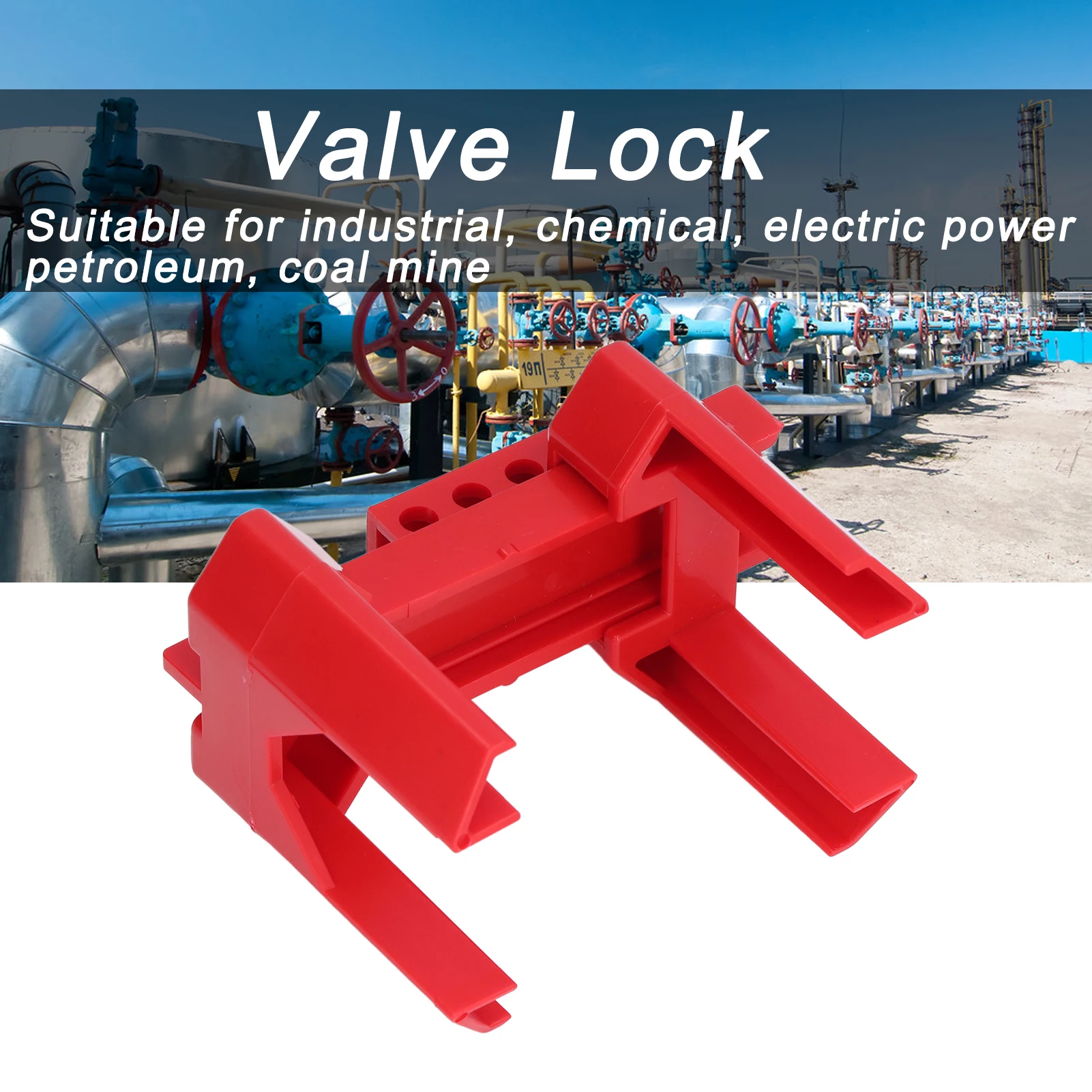 Ball Valve Lockout Device Industrial Adjustable Safety Lock for DN8-DN50 Pipe Diameter ASBV-01 Ball Valve Lock Safety Valve Lock