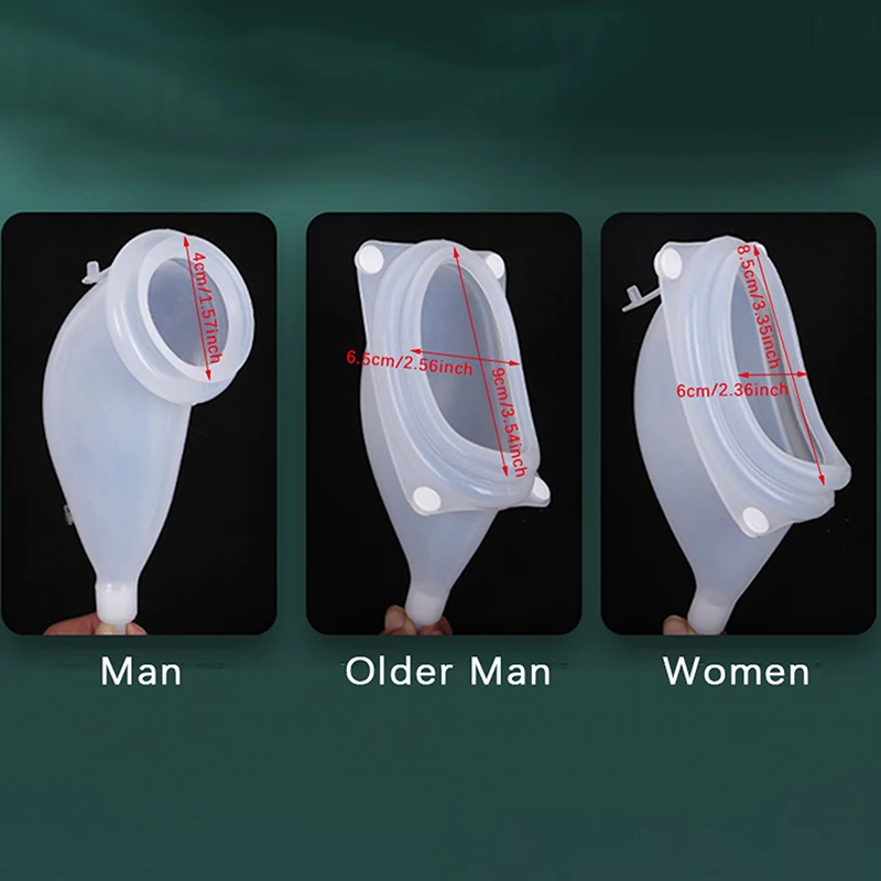 Reusable Hypo-allergenic Men Older Woman Silicone Urine collector Bags Adults Urinal with Urine Catheter Bags Male Female Toilet