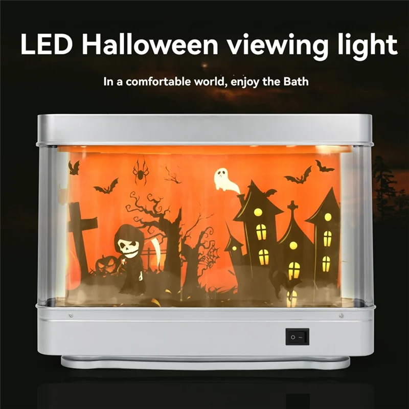 

A21I-Fish Tank Light Aquarium Decor Night Light Virtual Halloween Dynamic LED Table Lamp For Room Decor Home, Office