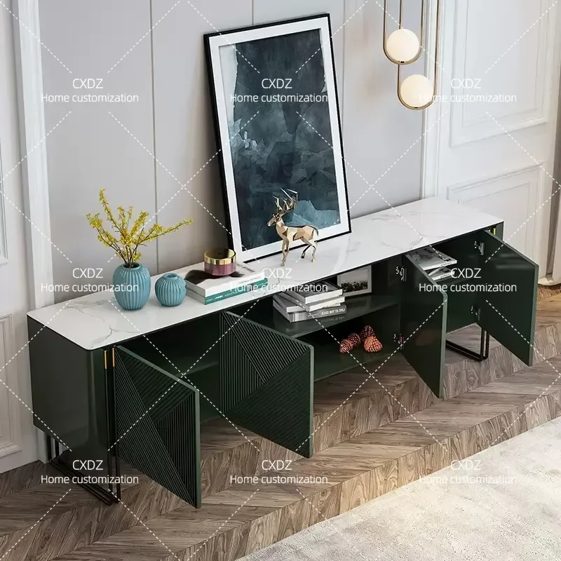 Light Luxury Foyer Decorative Cabinet Entrance Porch Shoe Storage Post Modern Dining Sideboard Bedroom Solid Wood Organizer