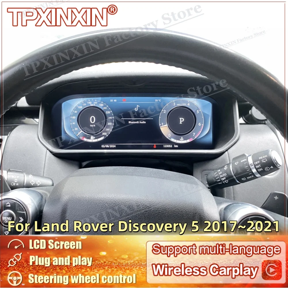 For Land Rover Discovery 5 2017~2021 LCD Car Digital Dashboard Cluster Virtual Instrument Dashboard Panel Lossless installation