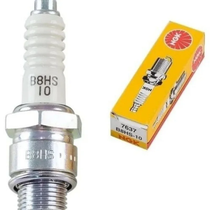 NGK 7637 B8HS-10 Genuine Original Spark Plug 1 PCS for 2-Stroke Yamaha Aerox Zest DT RD Suzuki Kymco KTM Sachs MZ Hyosung Daelim view 3