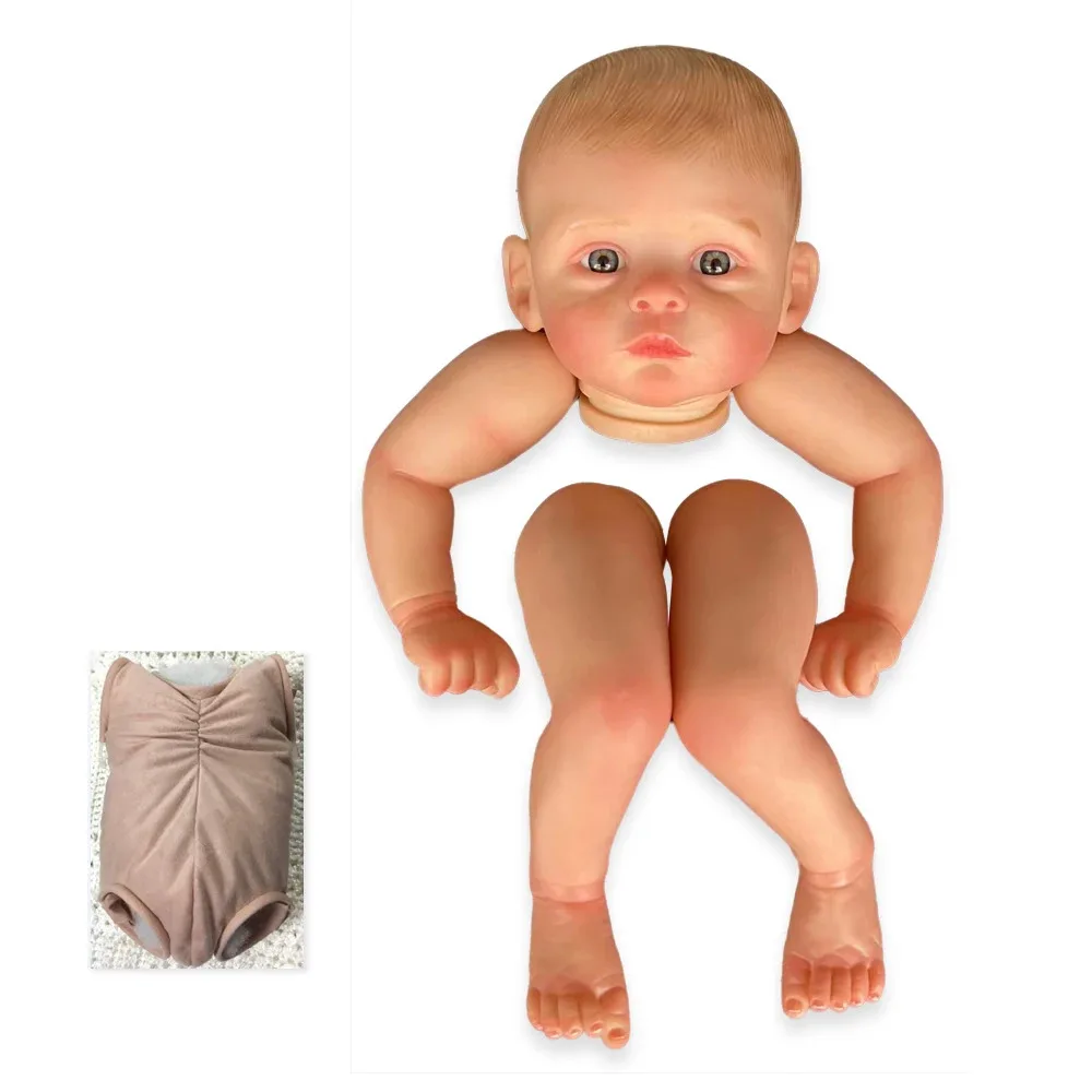 

19inch Reborn Doll Kit Joleen Already Painted Doll Parts with Body 3D Painted Skin Visible Veins Muñecas Kit Bebe Reborn Supply