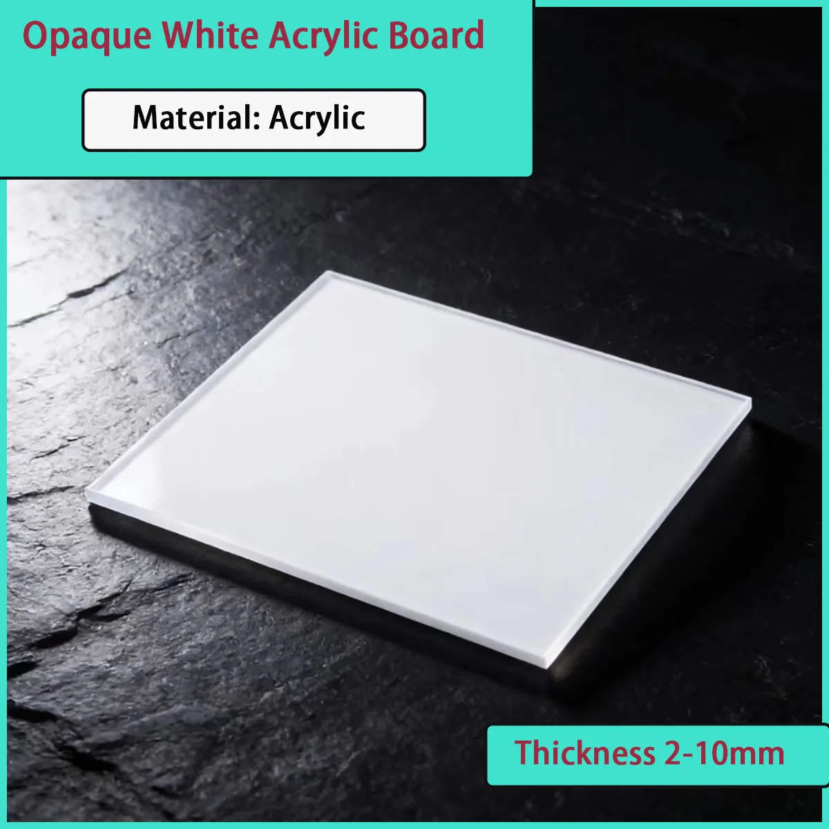 Opaque white glossy organic glass acrylic board, milky white (PMMA) board thickness 2- 10mm high light shielding performance