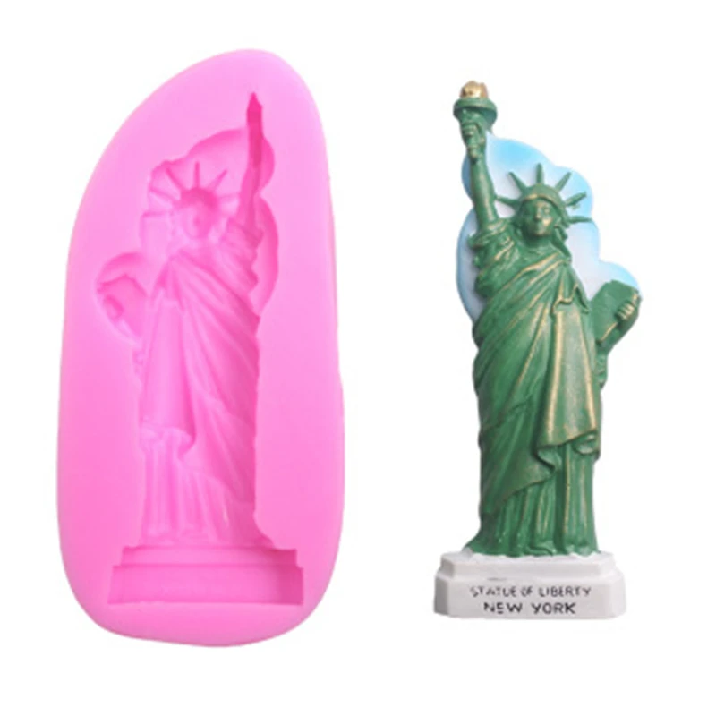 

DIY Statue Of Liberty Silicone Fondant Cake Mold Cake Decorating Tools Soap Candle Mold Tools K141