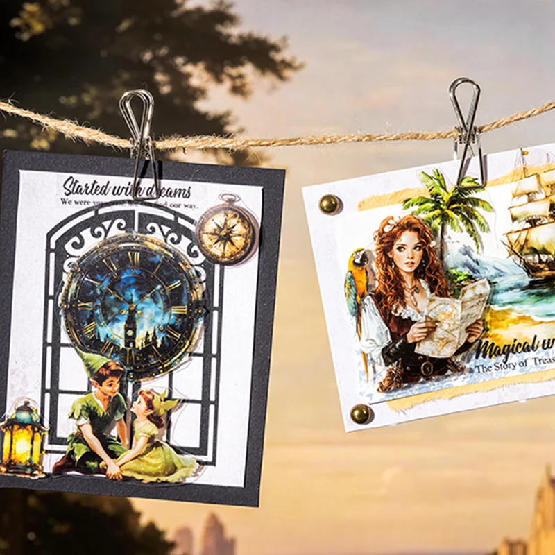 Mr Paper 3rolls Fairytale Adventures Series Adventure Fairytale Theme Die Cut Tape DIY Handbook Collage Greeting Card Envelope