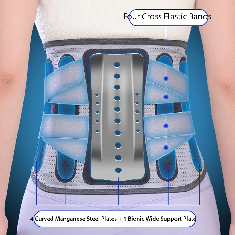 

Back Brace for Lower Back Lumbar Support Belt for Men & Women with Lumbar Pad, Ergonomic Design and Soft Breathable 3D Material