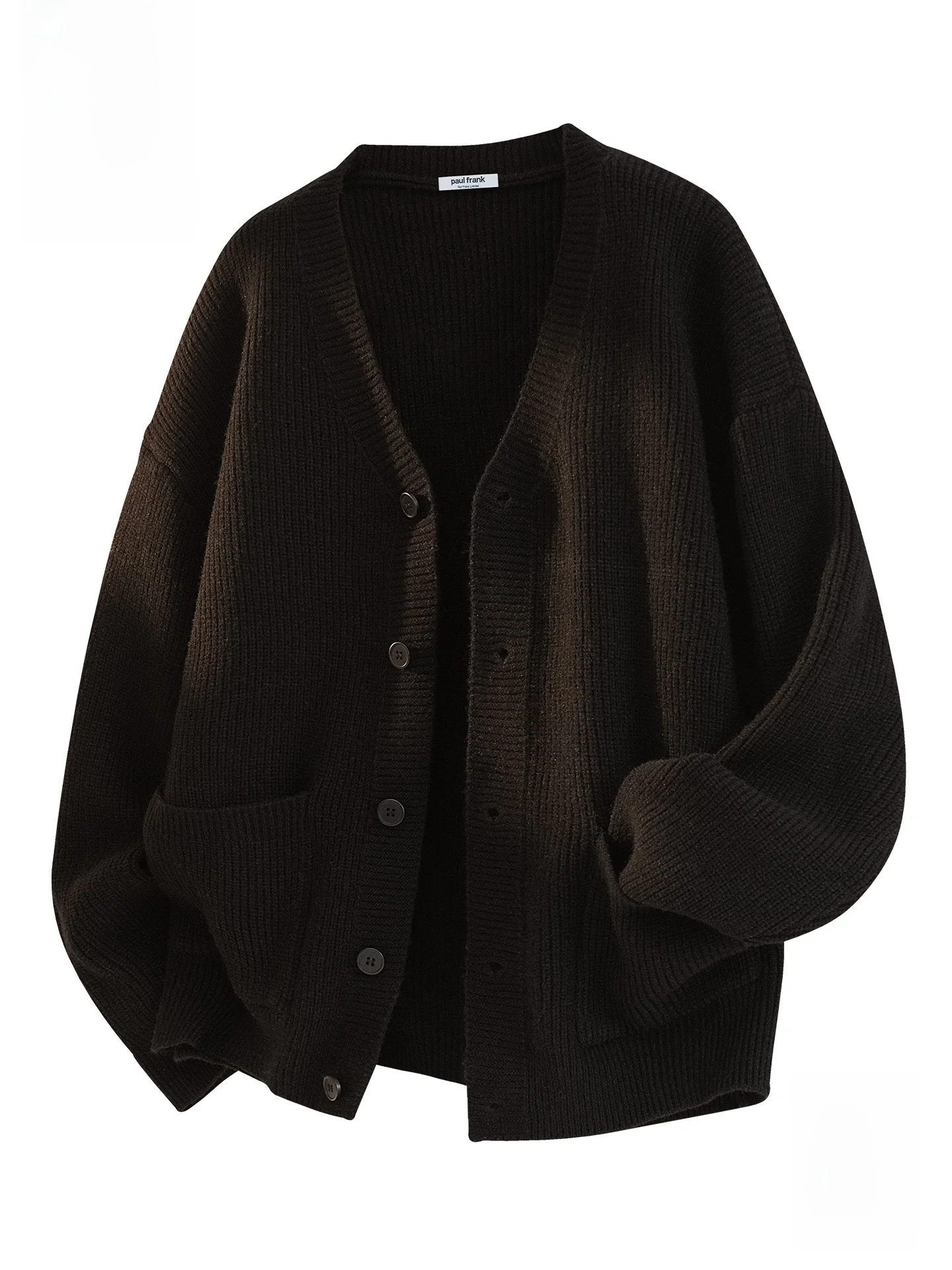 

Monkey V-Ne Knitted Sweater Jaet Men's Casual Bla Autumn Winter Open Cardigan Soft Polyester Nylon Blend