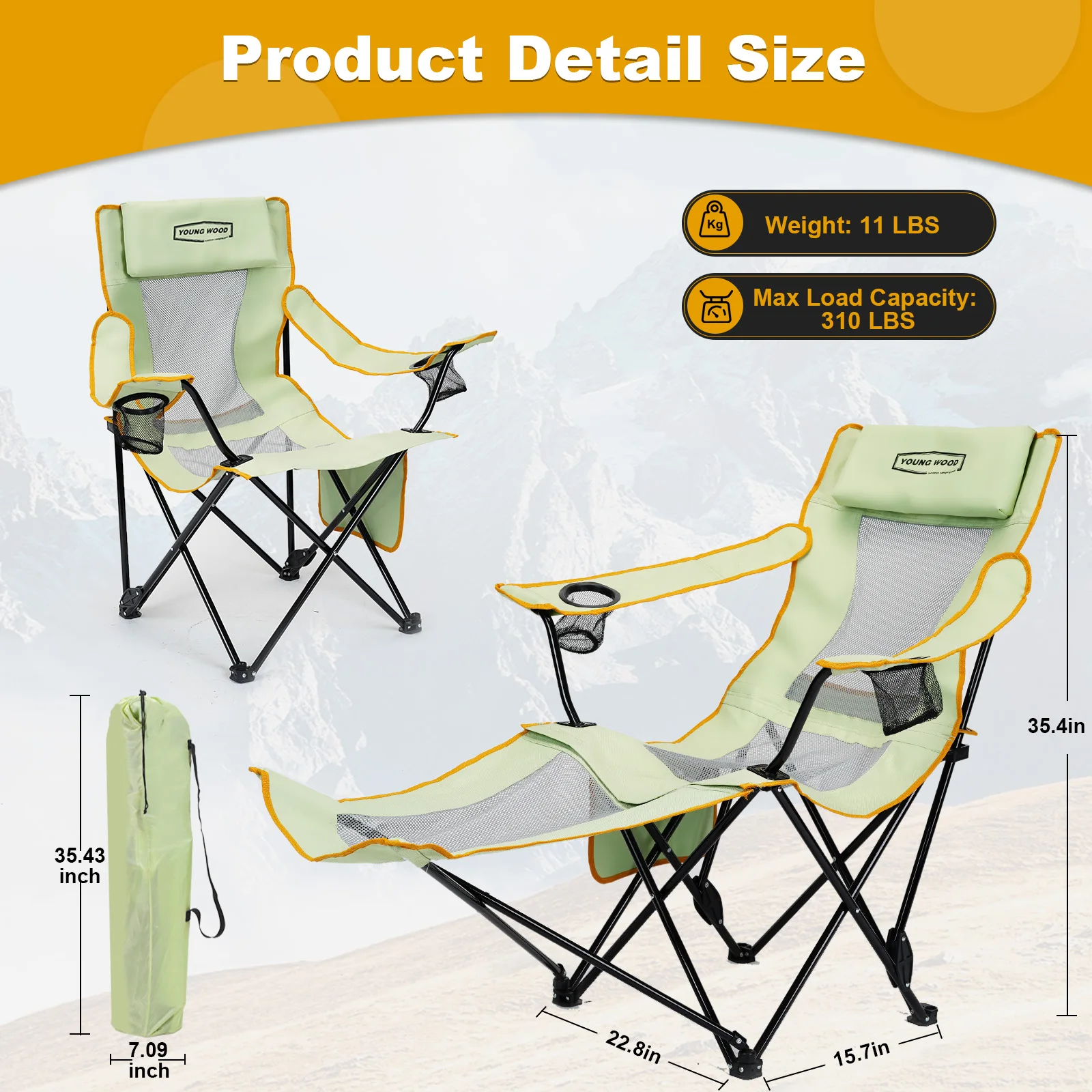 Bild 7: Outdoor Klappstuhl Camping tragbare Strand Bank zurück Angeln Stuhl Klappbett Büro Mittagspause Lounge Stuhl Hause