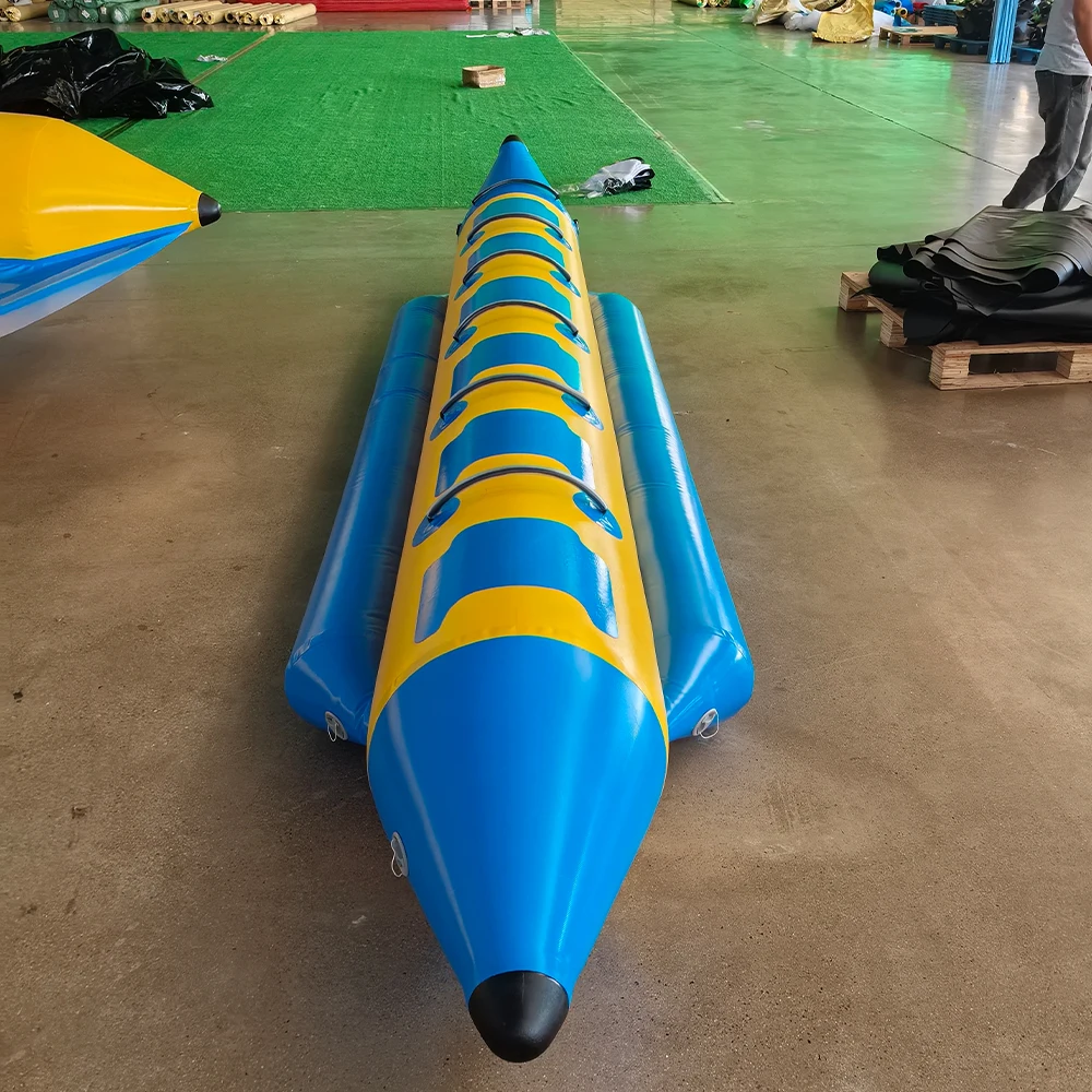 Customized Wholesale Outdoor PVC Inflatable Flying Fish Tube Towable Inflatables Banana Boat for Water Game
