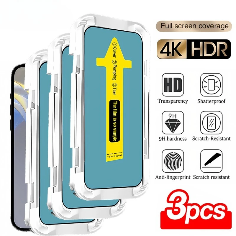 3Pcs Black Edge Tem… - image