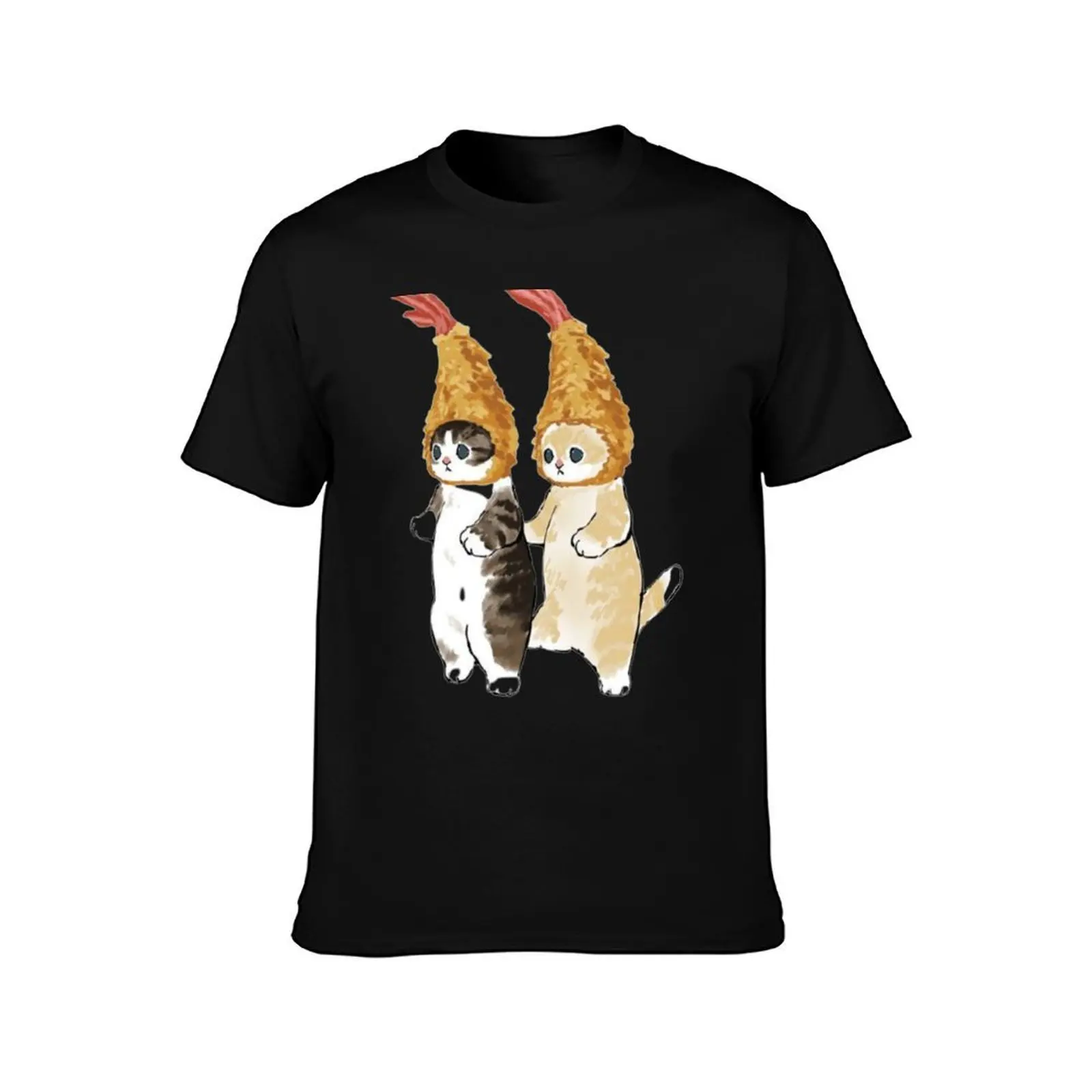 mofu sand T-Shirt, Summer Casual Cotton Tee, Oversized Streetwear Tops, Vintage Graphic Print, Loose Fit Short Sleeve