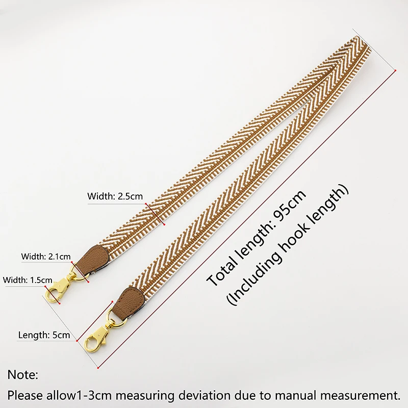 TINBERON 95cm Handbag Straps Replacement Fashion Bag Strap Canvas Fabric Shoulder Strap Ladies Bag Parts Accessories Bag Strap