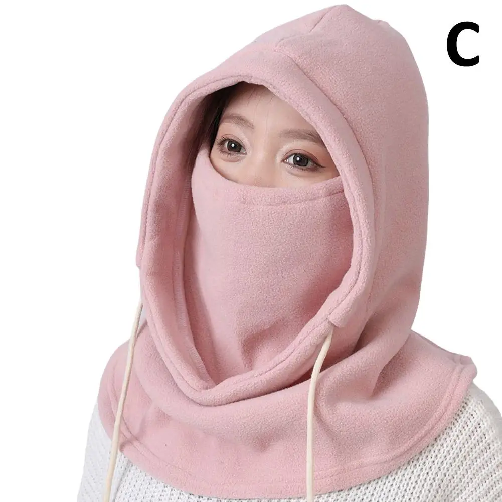 Women's New Winter Warm Hat Plush Ear Protector Neck Winter Face Windproof Hoodie Skiing Thick Fashion And Hat Cycling N6x9