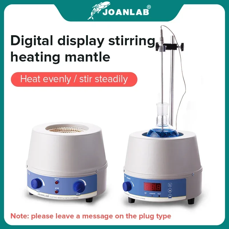 

JOANLAB Store 500ml Digital Electric Heating Mantle Magnetic Stirrer Lab Equipment With Thermal Regulator 110v To 220v