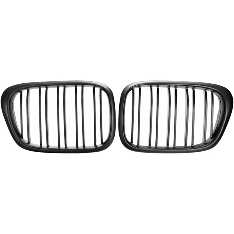 Dual Slats Kidney Grille for  E39 525i 530i 540i 5 Series 1997-2003 Front Bumper Grill Stylish Car Exterior Upgrade