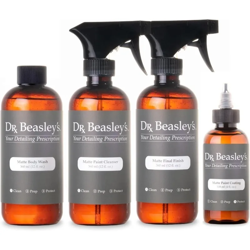 

Dr. Beasley's Matte Paint Prescription Detailing Kit, Designed for Matte Cars and Motorcycles, 100% VOC Free, 2 Years of Protect