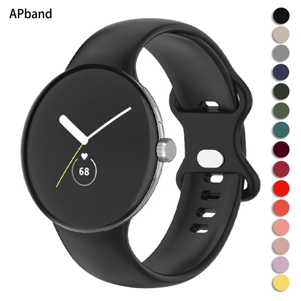 No Gap Silicone strap For Google Pixel Watch band Sport Smartwatch wrist Bracelet Correa Accessories for Pixel Watch Active Band