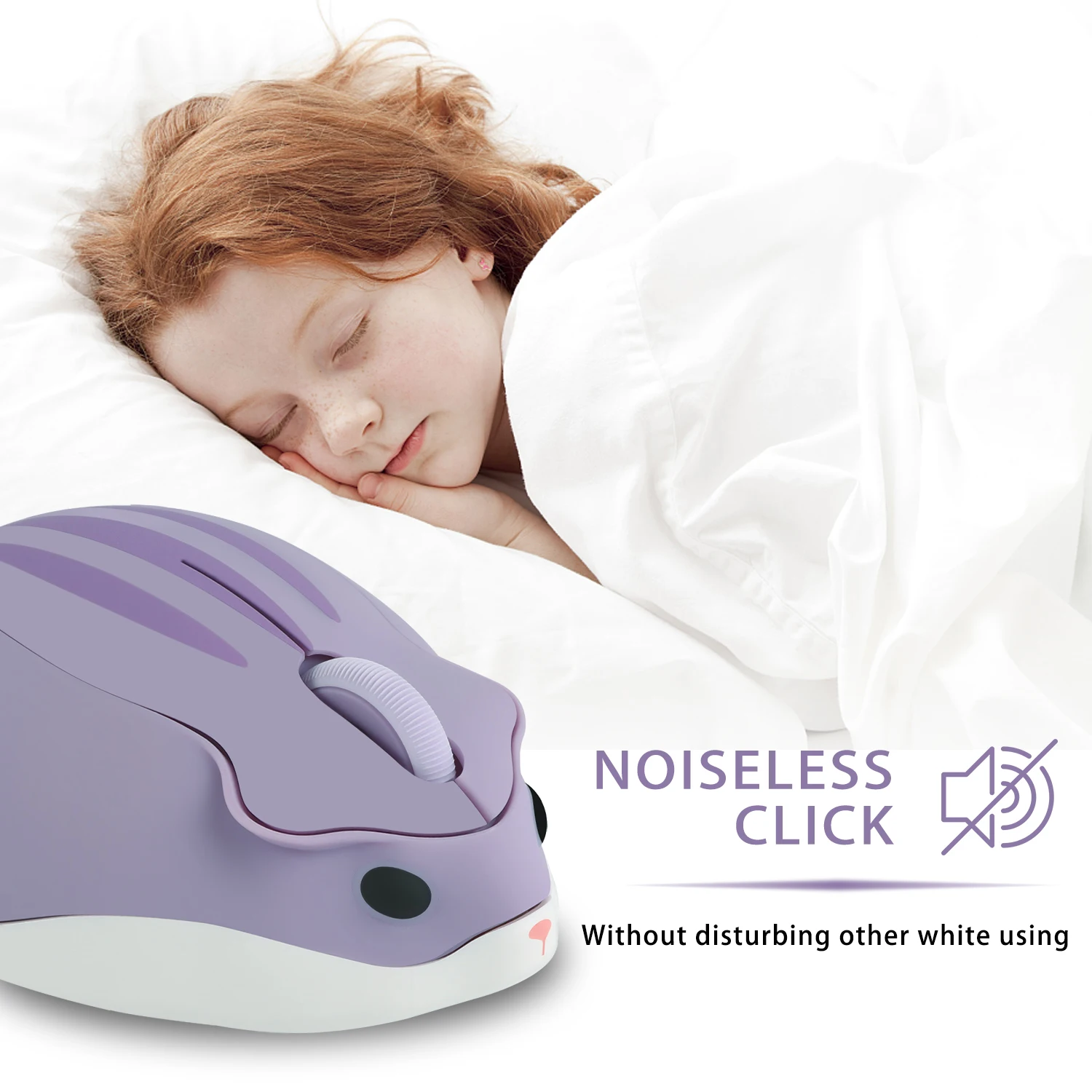 Cute Cartoon Wireless Mouse Pink Hamster Design 3D Mouse USB Optical Computer Mause Mini Ergonomic Gaming Mice For Laptop Gamer