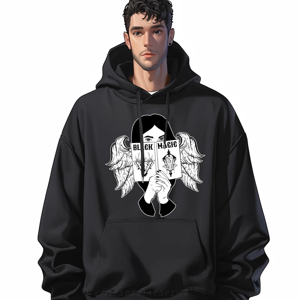 

Black Magic Punk Emo Deer Crewneck Hoodies Leisure Long Sleeve Discount Cool Hoodies Outdoor Men's Sweatshirt