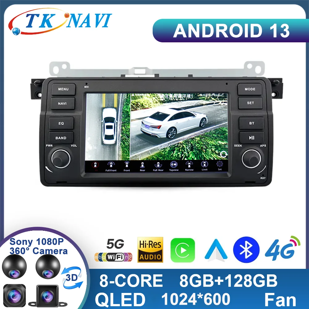 Prezzo di fabbrica Android13 per Bmw serie 3 E46 autoradio Auto Bluetooth altoparlante navigazione GPS Carplay Car Video Player WIFI