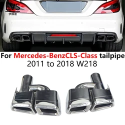 For 2011-2018 Mercedes-Benz CLS-Class W218 Exhaust Pipe Upgrade CLS AMG 63 Quad Out Square Muffler Tip Nozzle