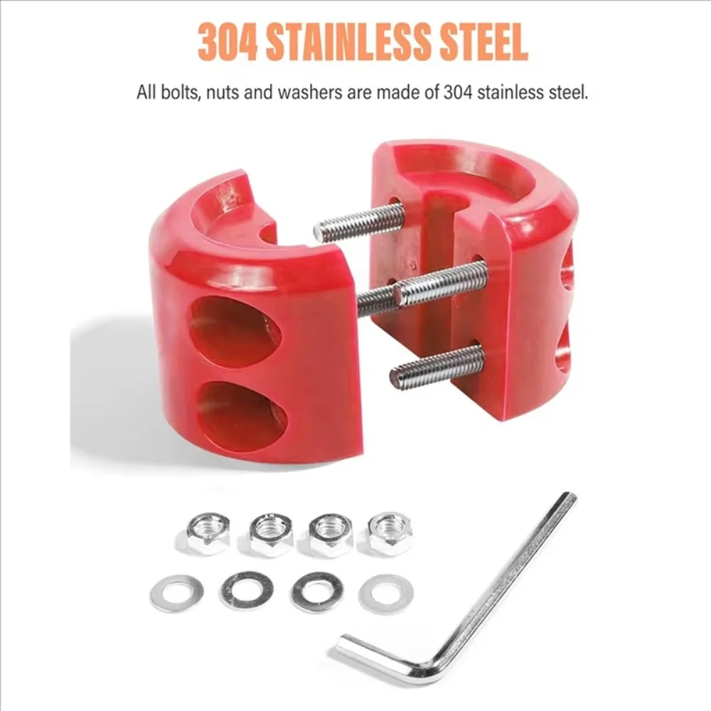 2X Rubber Winch Stopper,Winch Cable Saver Hook Stopper Line Rubber Stopper With Hex Wrench,Car Accessories Winch Rope