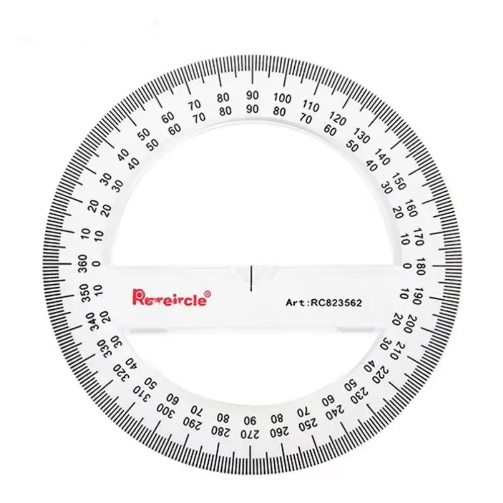 2 шт пластиковый транспортир, математические транспортиры 180 градусов/360 градусов