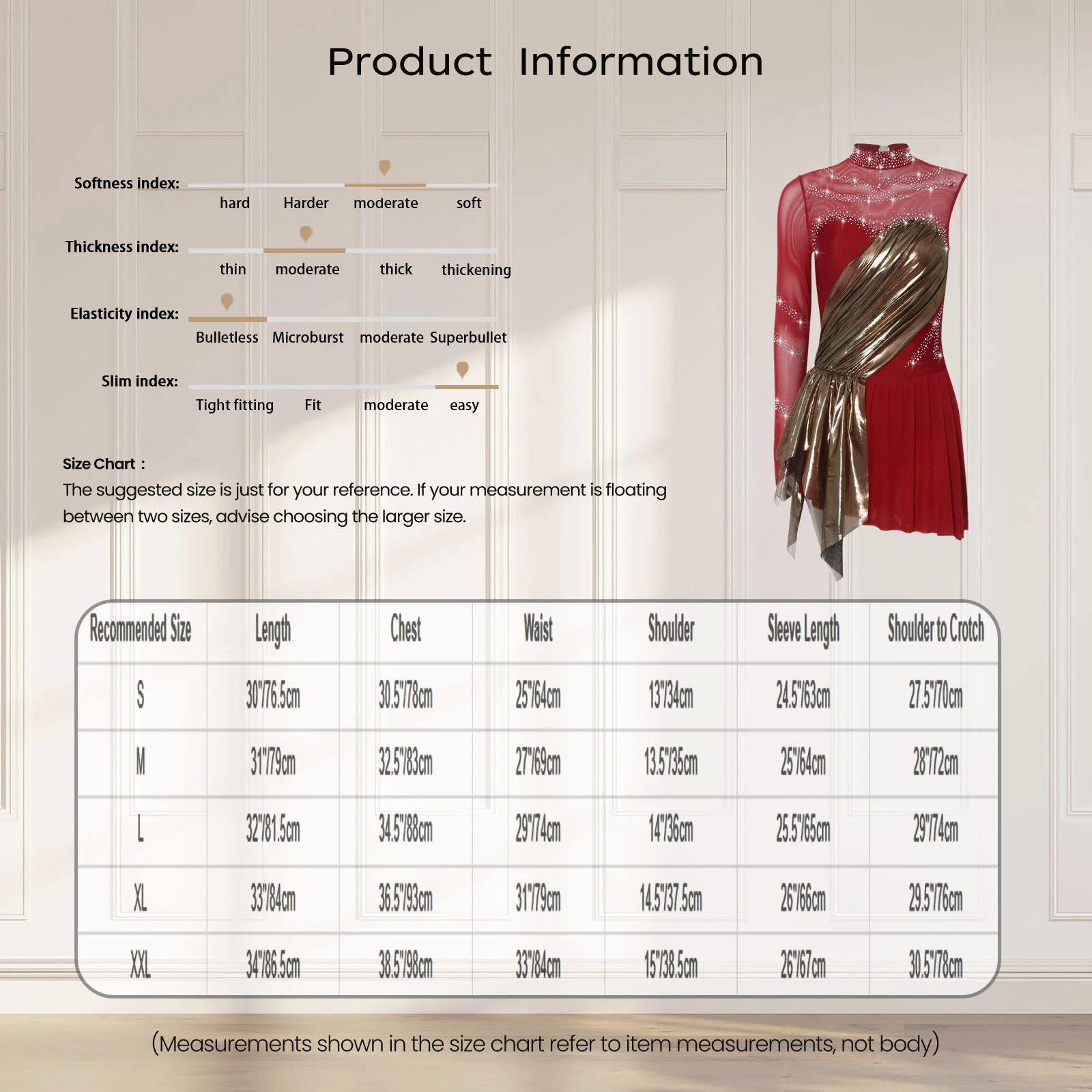 レディースメタリックラインストーン体操フィギュアスケートバレエダンスパフォーマンス衣装バレリーナルーシュドメッシュリリカルダンスドレス